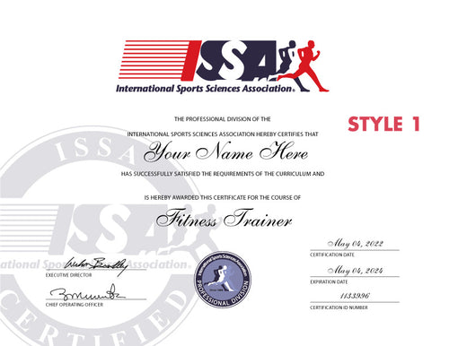 Certificate of Personal Training