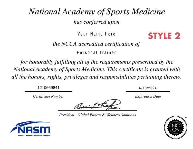 Buy Certificate of Personal Training