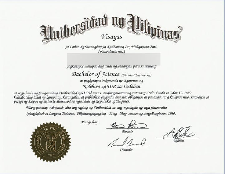 College and University Diploma Degrees in Philippines