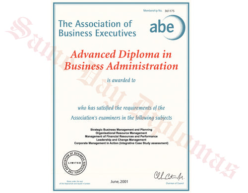 Certificate - ABE Business Executive