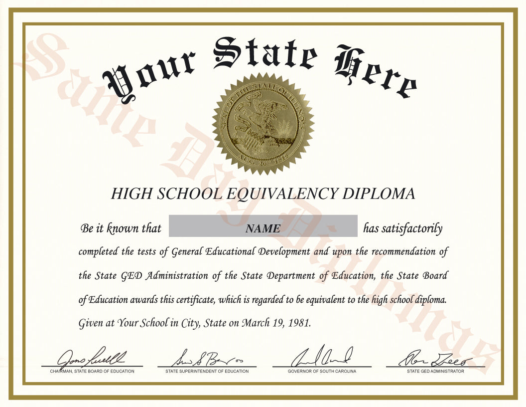 Buy GED Diploma - Fake Novelty & Replacement