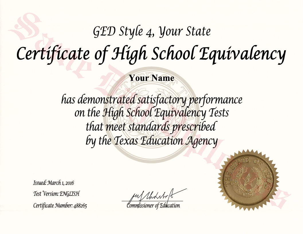 Buy GED Diploma - Fake Novelty & Replacement
