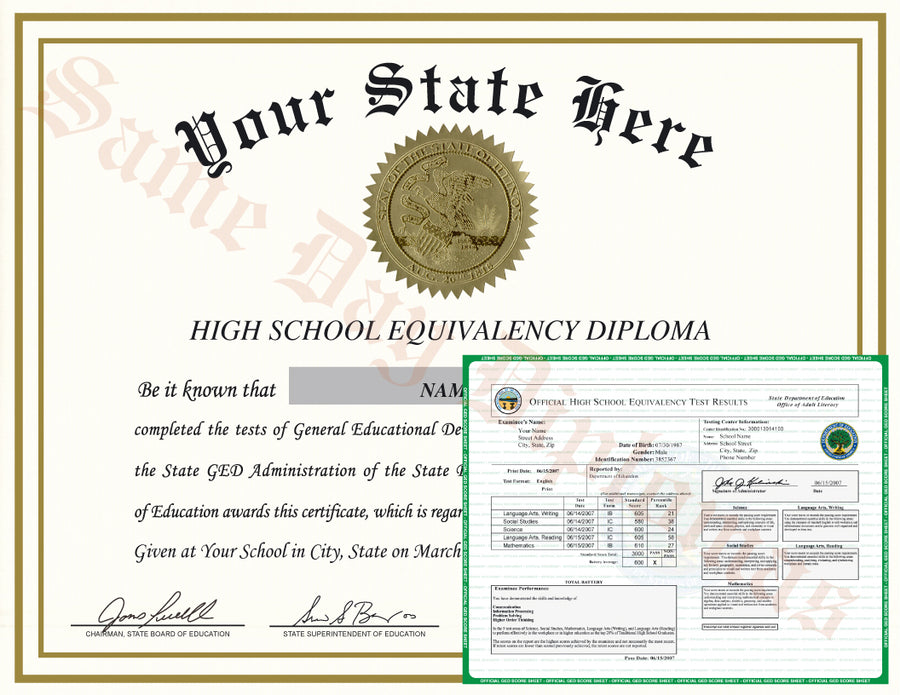 Buy Genuine GED Diploma Transcripts Online Fast Ship