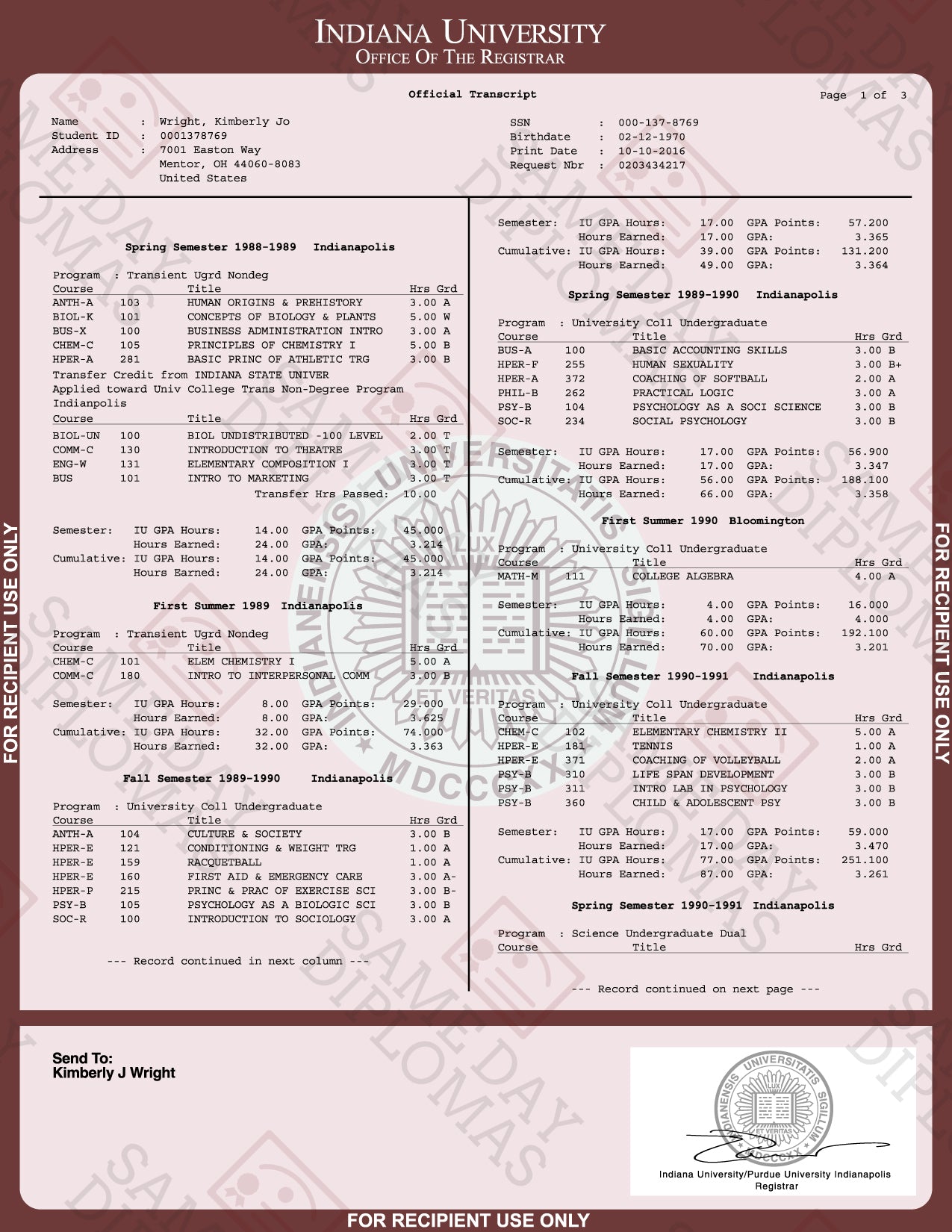 Rutgers University Transcript Request - b04kw2e
