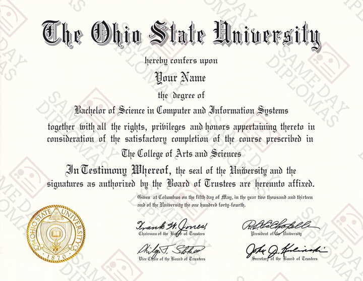 Master Degree Diploma