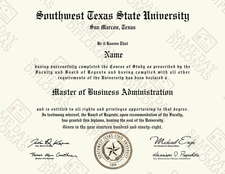Bachelor Degree Diploma & Transcripts