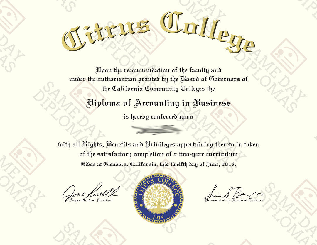 College and University Match Diplomas from the USA