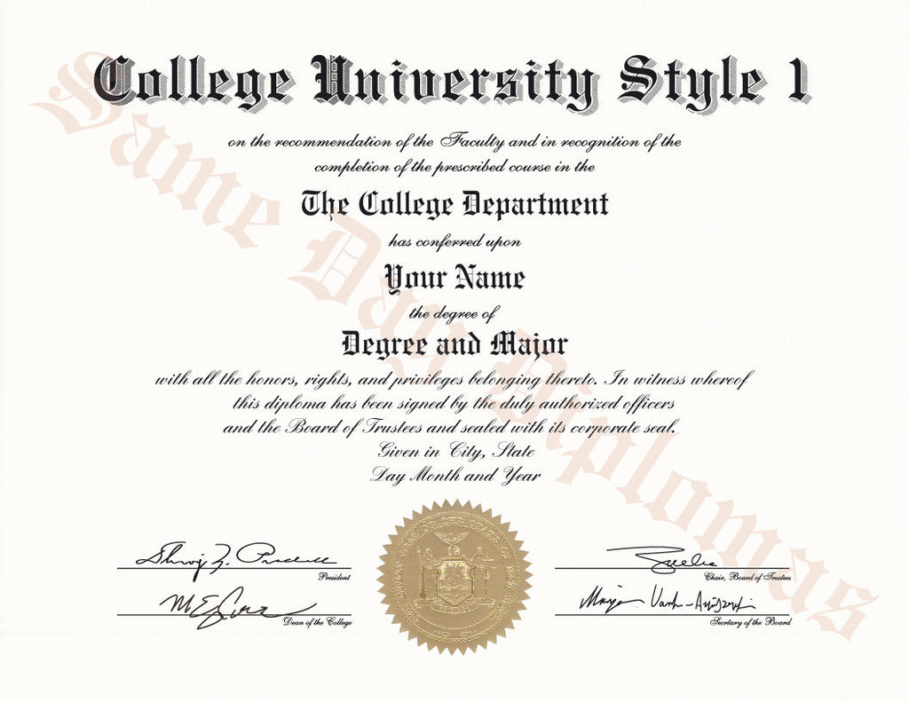 Buy Replacement College and University Diplomas and Degrees, USA