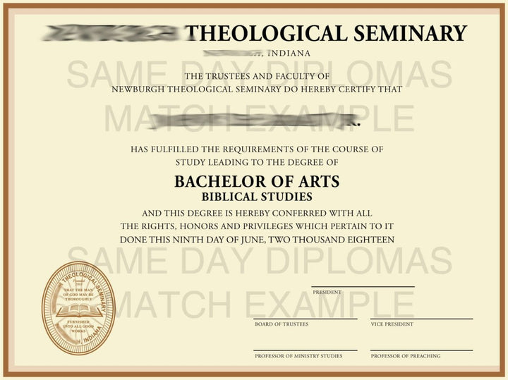 Associate Degree Diploma - Doc Printers