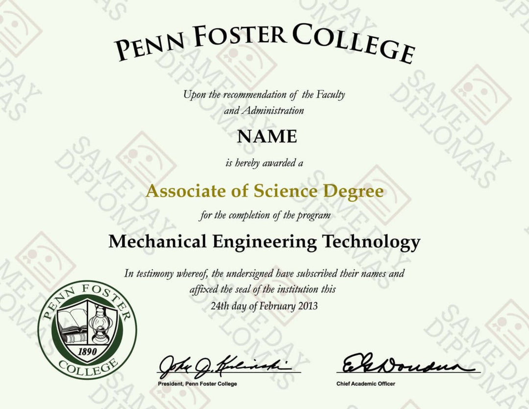 Associate Degree Diploma & Transcripts - Doc Printers