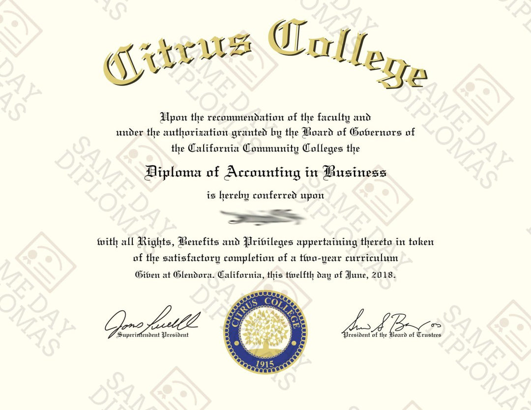 Associate Degree Diploma & Transcripts - Doc Printers