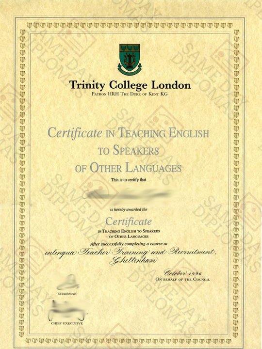 Certificate - TESOL Teaching English To Speakers of Other Languages - Doc Printers