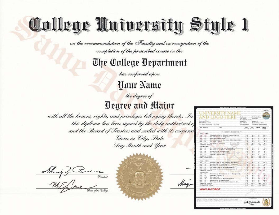 Replica diploma for personal display