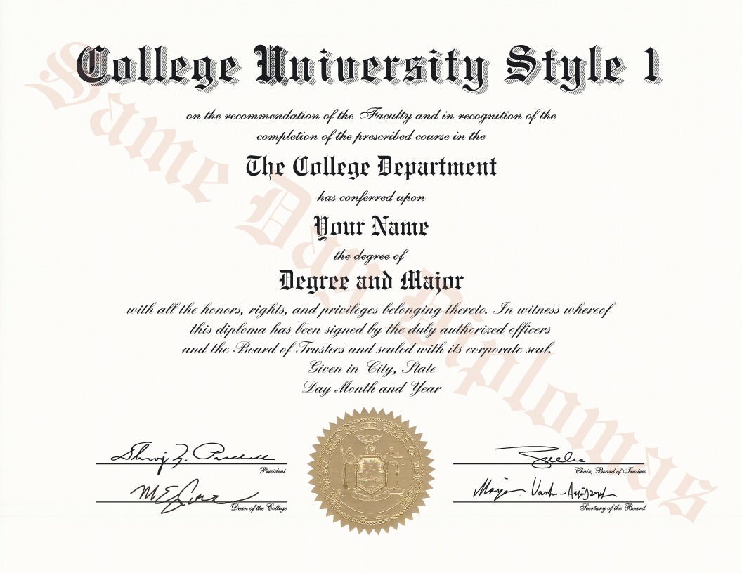 College and University Diploma, Stock Design & Transcripts - Doc Printers