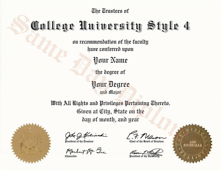 College and University Diploma, Stock Design & Transcripts - Doc Printers