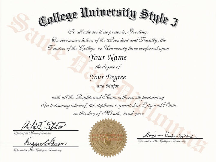College and University Diploma, Stock Design & Transcripts - Doc Printers