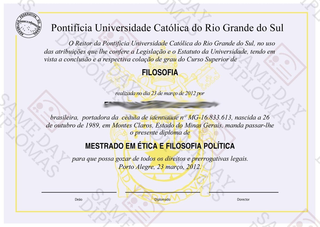 College and University Match Diploma From Brazil - Doc Printers