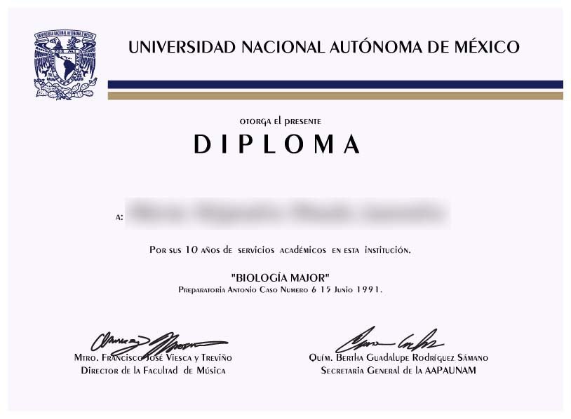 College and University Match Diploma From Mexico - Doc Printers