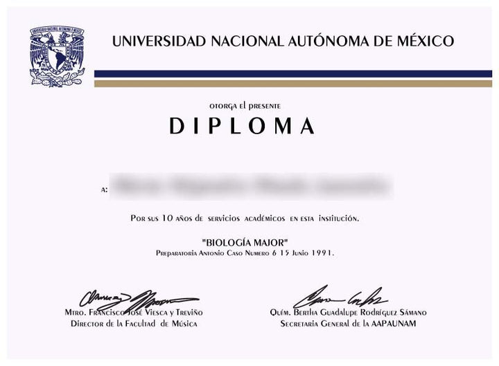 College and University Match Diploma From Mexico - Doc Printers