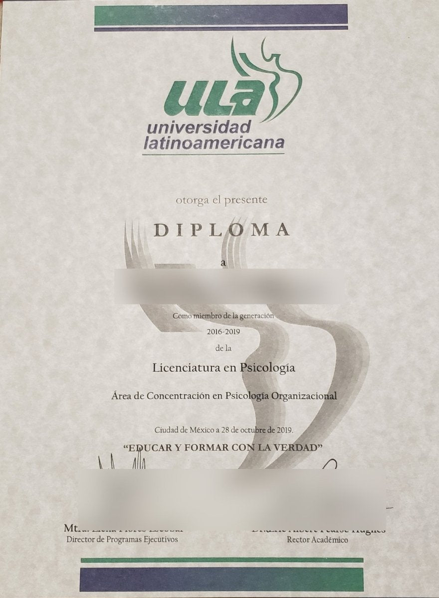 College and University Match Diploma From Mexico - Doc Printers