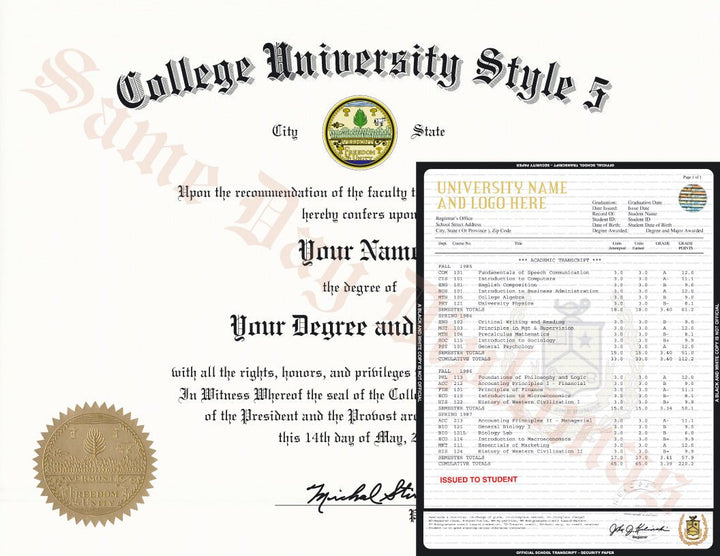 College University Diploma and Transcripts USA - Doc Printers