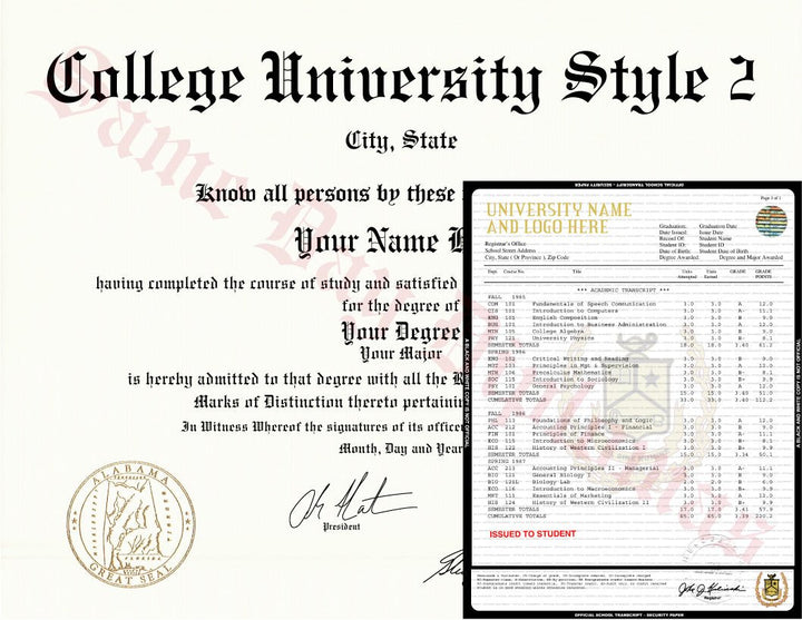 College University Diploma and Transcripts USA - Doc Printers
