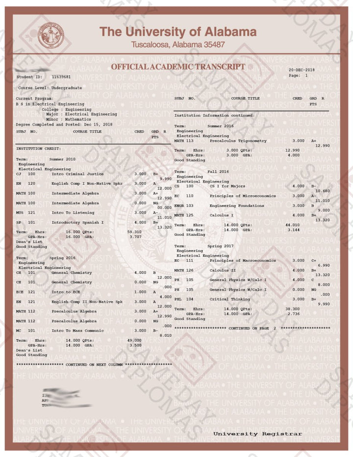 College & University Match Diploma, Degree & Match Transcripts, USA - Doc Printers