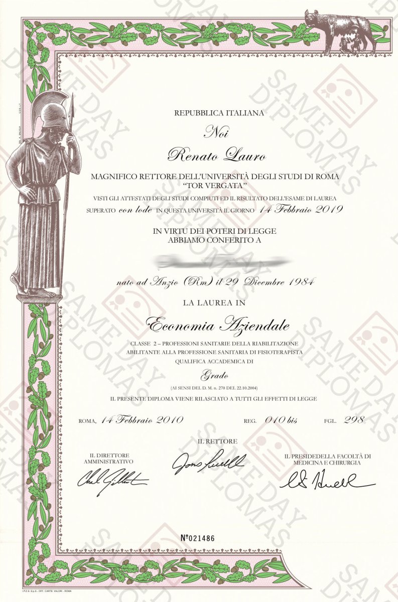 Diplomi di laurea in college e università falsi in Italia - Doc Printers