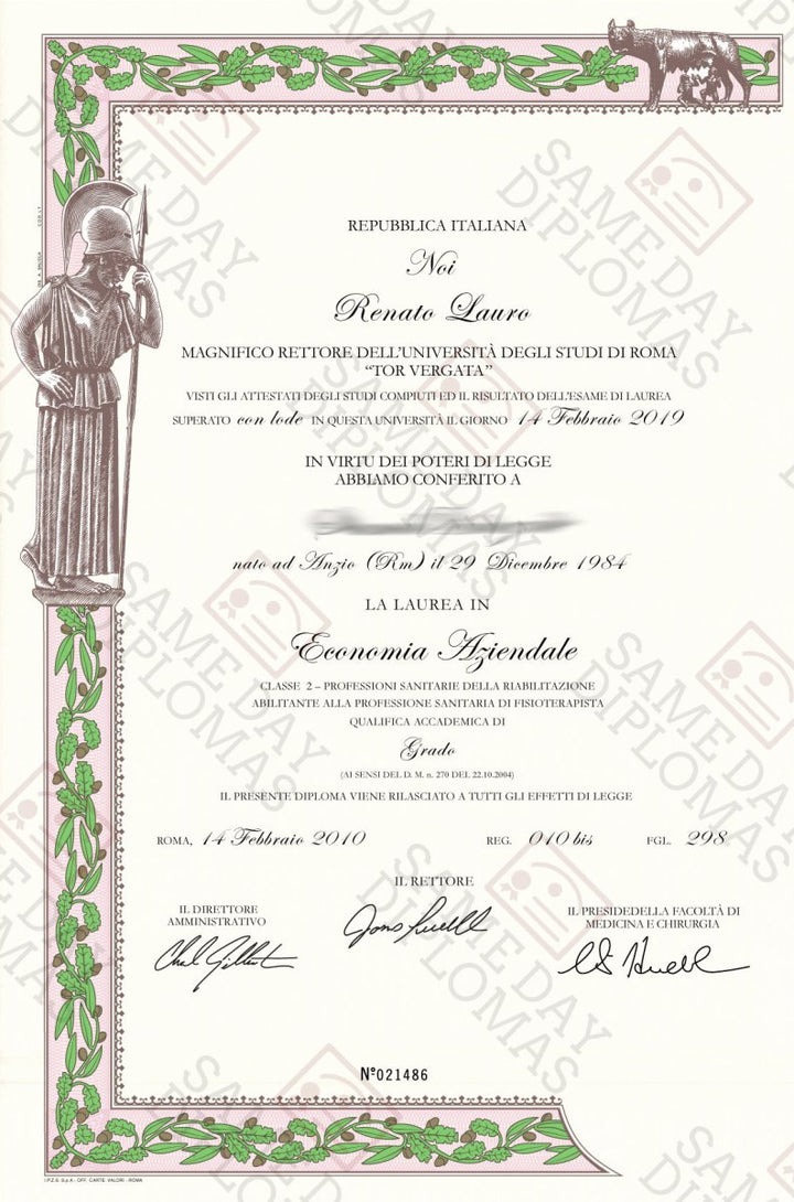 Diplomi di laurea in college e università falsi in Italia - Doc Printers