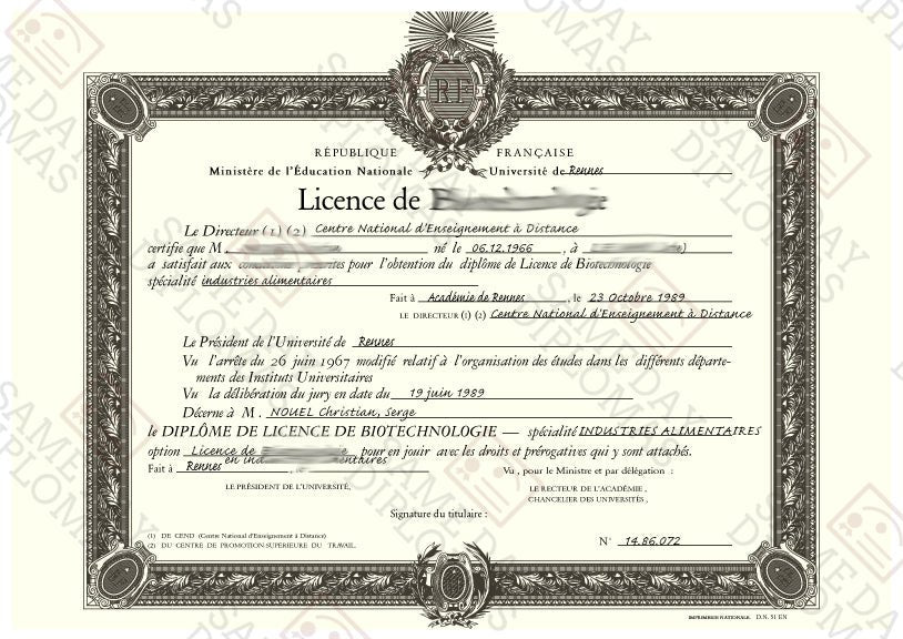 Faux Diplomas Universities - Diploma's ET Certificates - France - Doc Printers