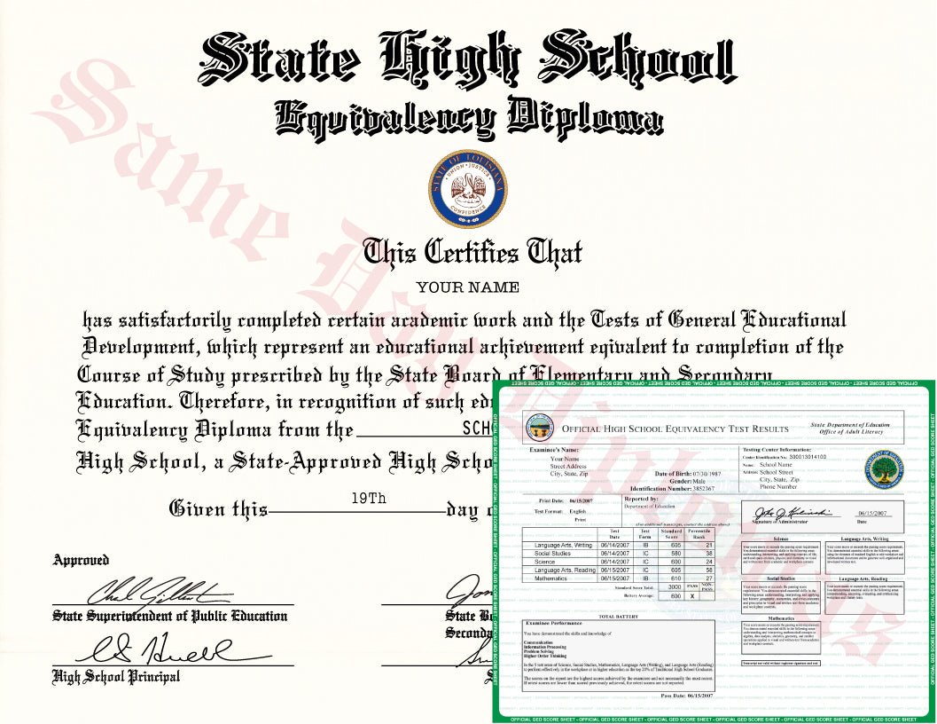 GED Diploma and Transcripts - Doc Printers