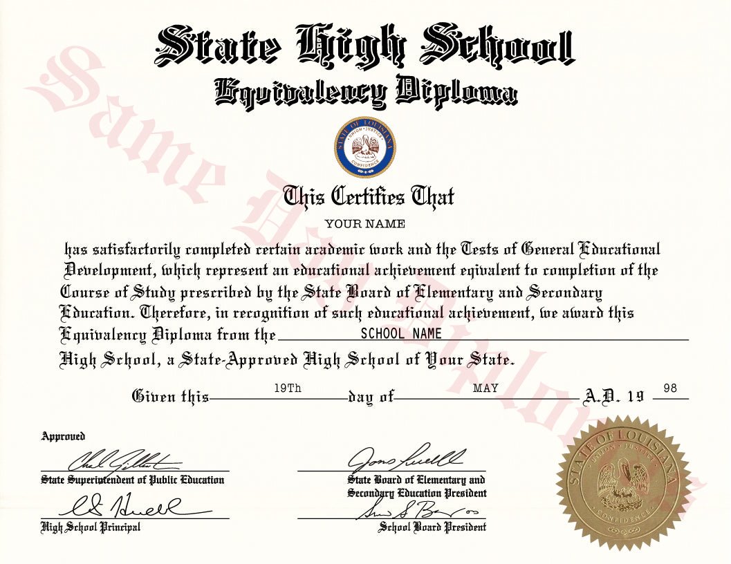 GED Diplomas - Same Day Diplomas