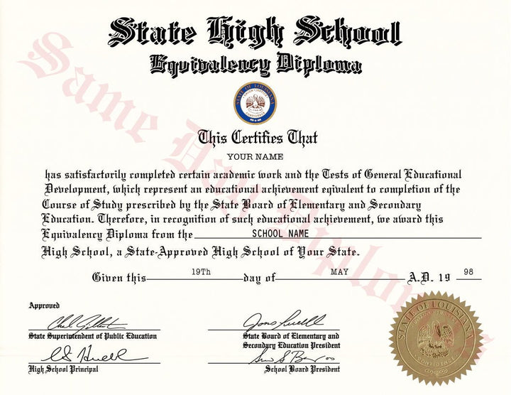 GED Diplomas - Same Day Diplomas