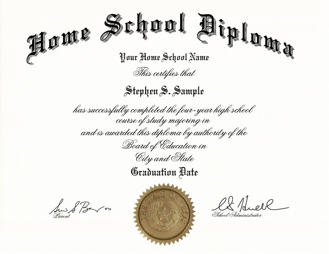 Home School Diplomas - Doc Printers