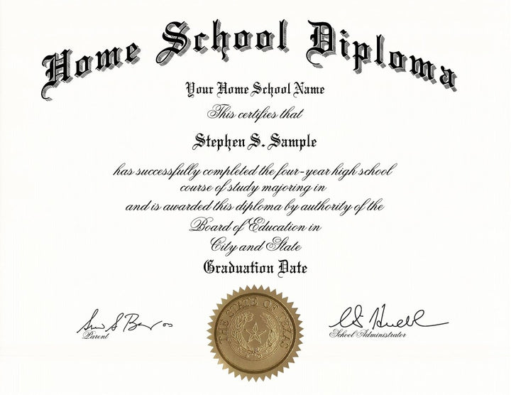 Home School Diplomas - Doc Printers