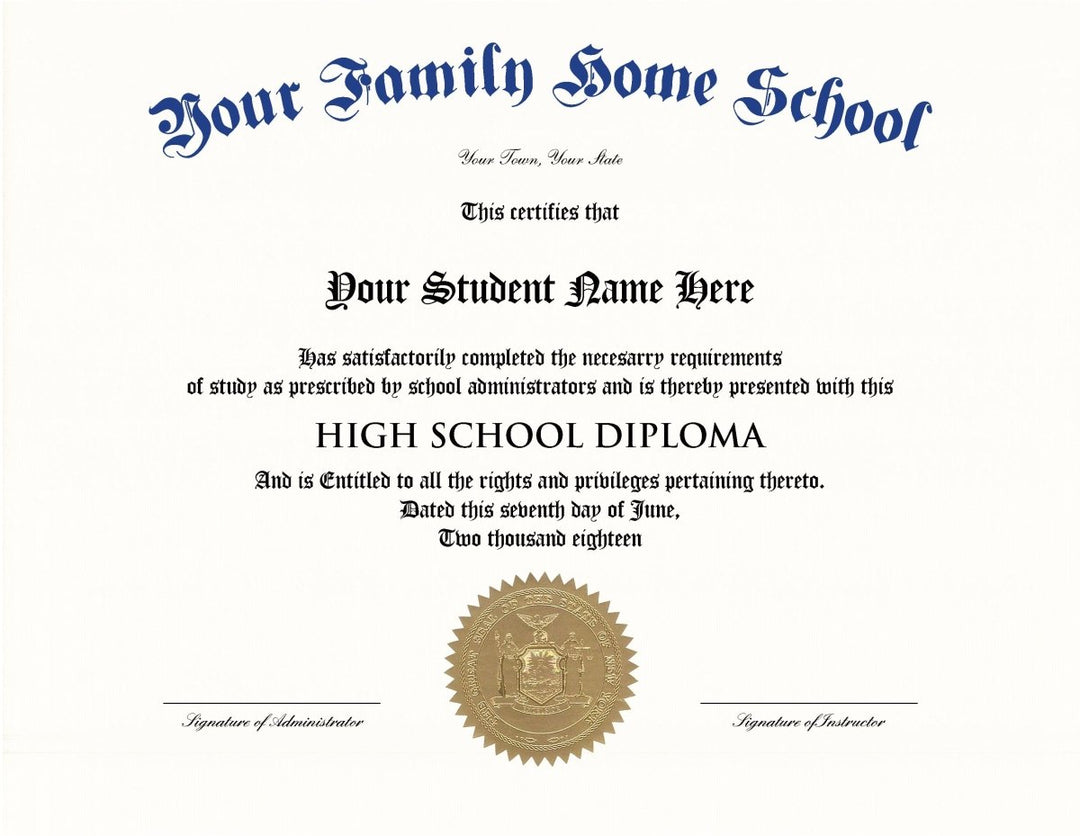 Home School Diplomas - Doc Printers