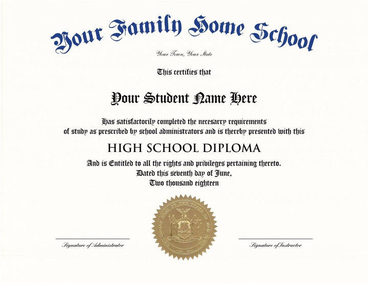 Home School Diplomas - Doc Printers