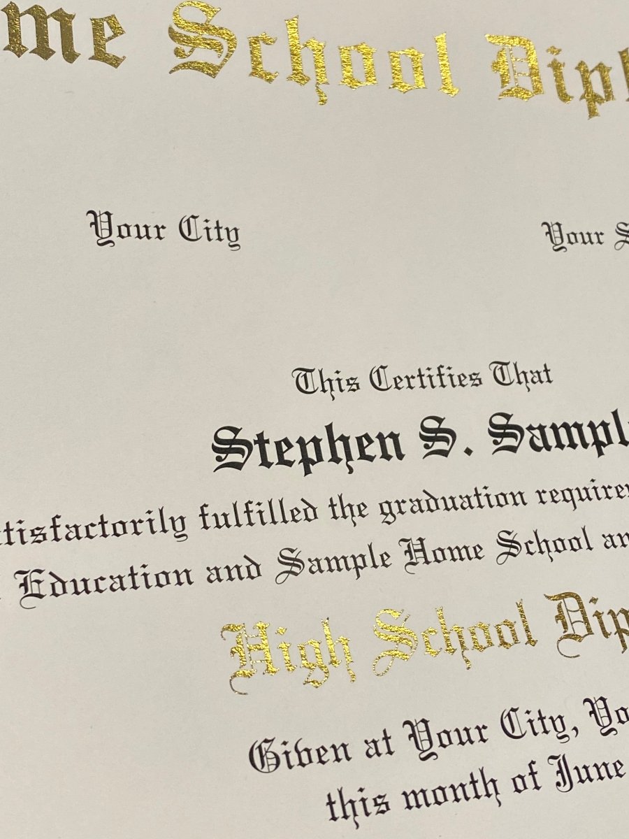Home School Diplomas - Doc Printers