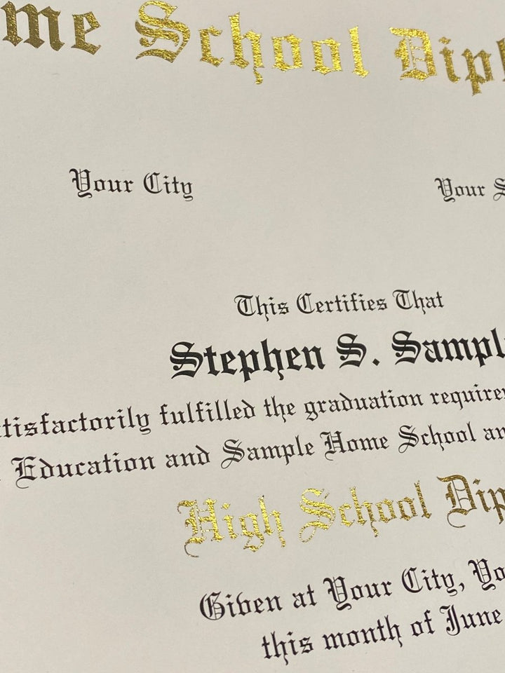 Home School Diplomas - Doc Printers