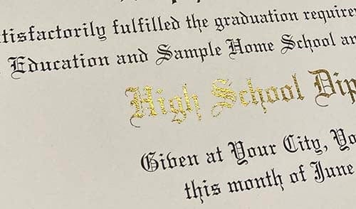 Home School Diplomas - Doc Printers