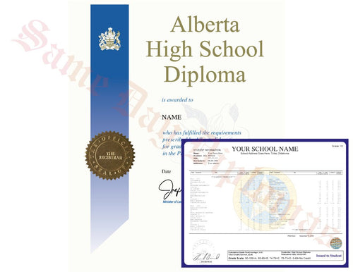 Secondary School Canada Diploma and Transcripts — Template 3
