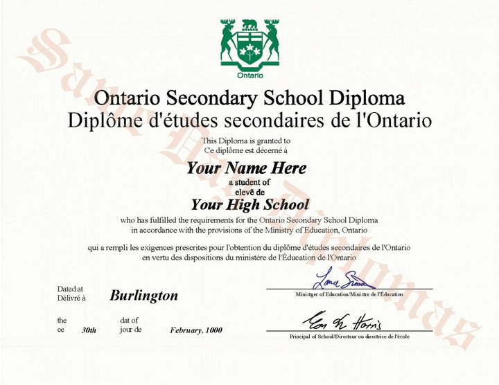 Secondary School Canada Diplomas - Doc Printers