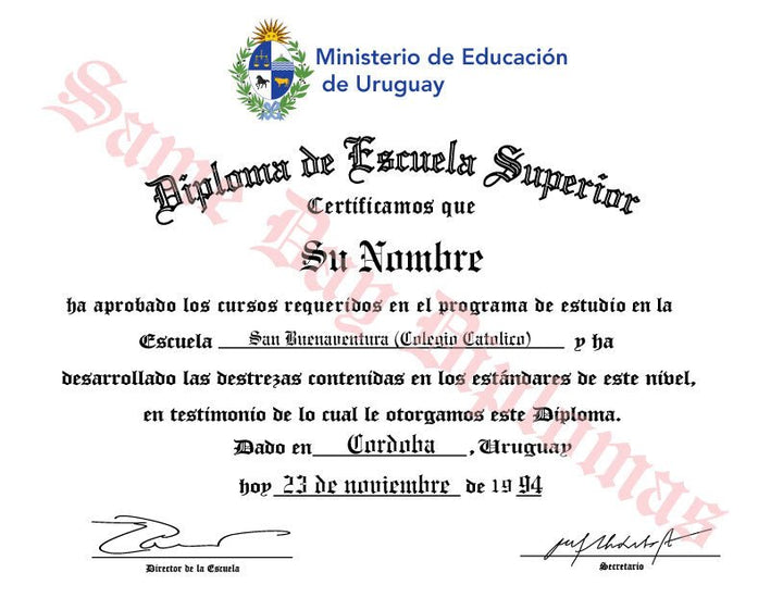 Spanish Secondary Certificate - Doc Printers