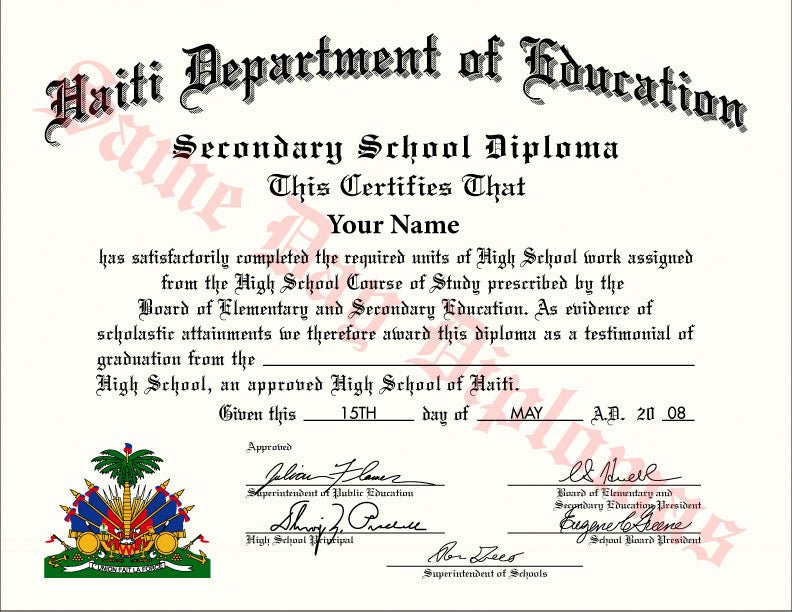 Spanish Secondary Certificate - Doc Printers