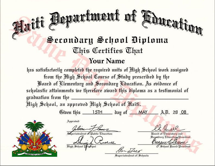 Spanish Secondary Certificate - Doc Printers
