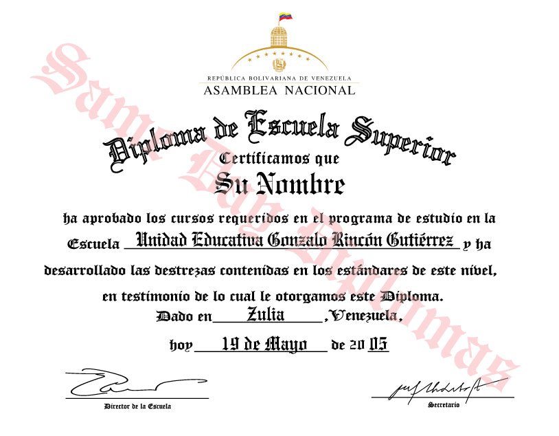 Spanish Secondary Certificate - Doc Printers