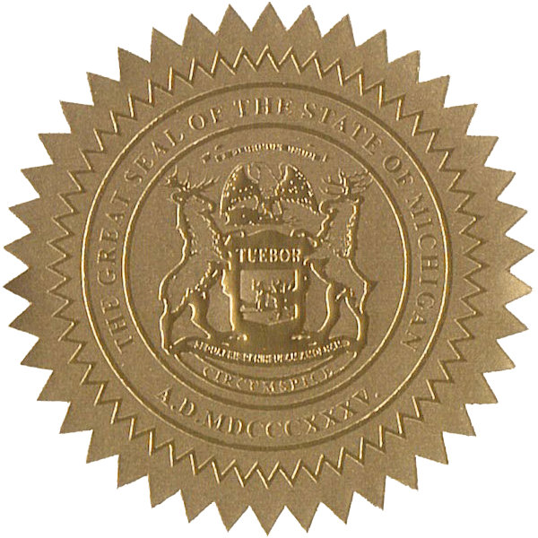 State Seals Metallic Gold - Doc Printers
